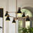 Mantasha Black & Gold 6-Light Sputnik Modern Chandelier Height Adjuatble with 4 Rods-335760266
