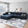 Tremee U Shaped Velvet Modular Sectional Sofa