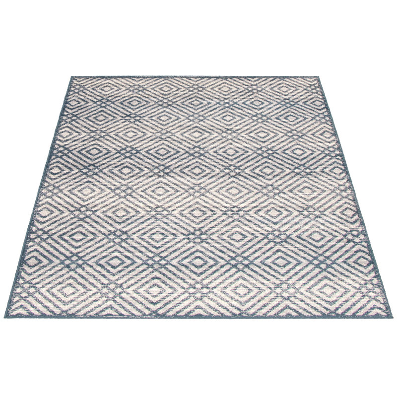 Salih   Geometric Indoor Rug, Rectangle 3'11" x 5'7"