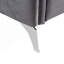 Fauteuil d'appoint moderne chic en velours gris Hadriano