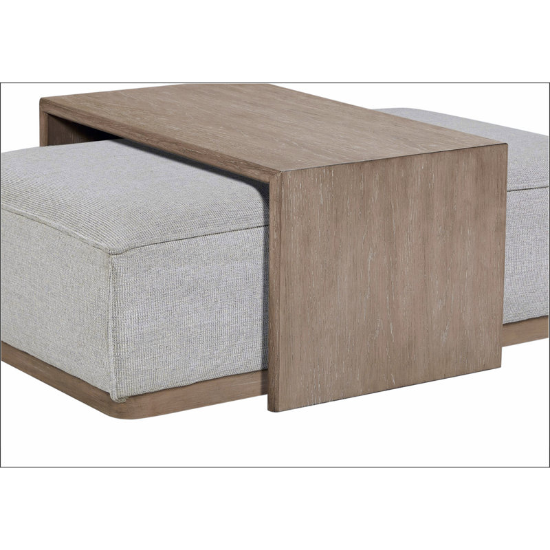 Repose-pieds et table-plateau, Crème, crème