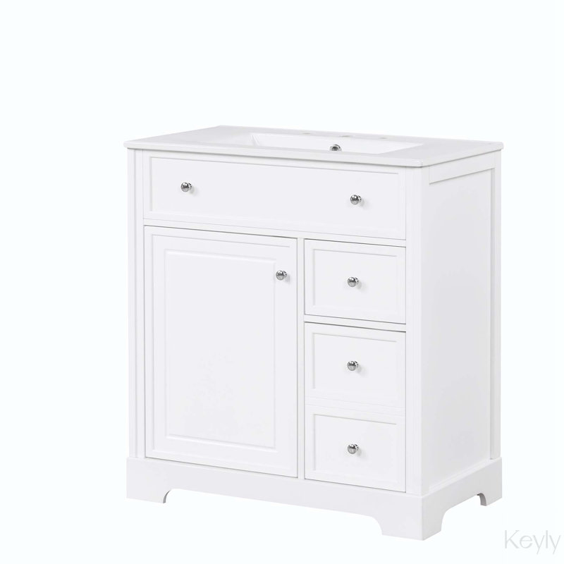 Meuble-lavabo simple 30 po avec plateau en céramique Santavia