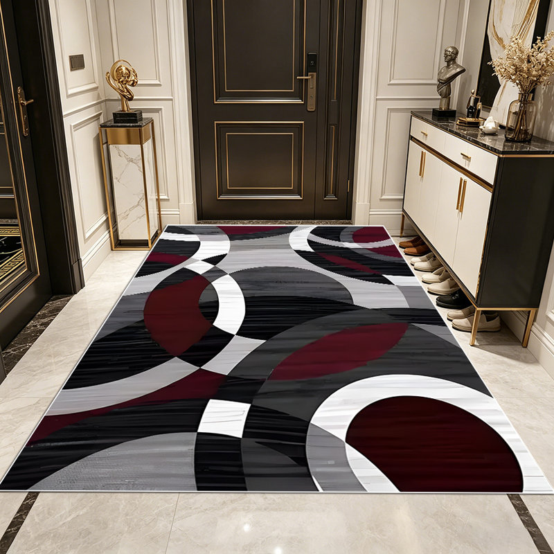 Modern abstract geometric carpet, soft and easy to clean, suitable for living rooms, bedrooms, dining rooms, study rooms, and other indoor spaces