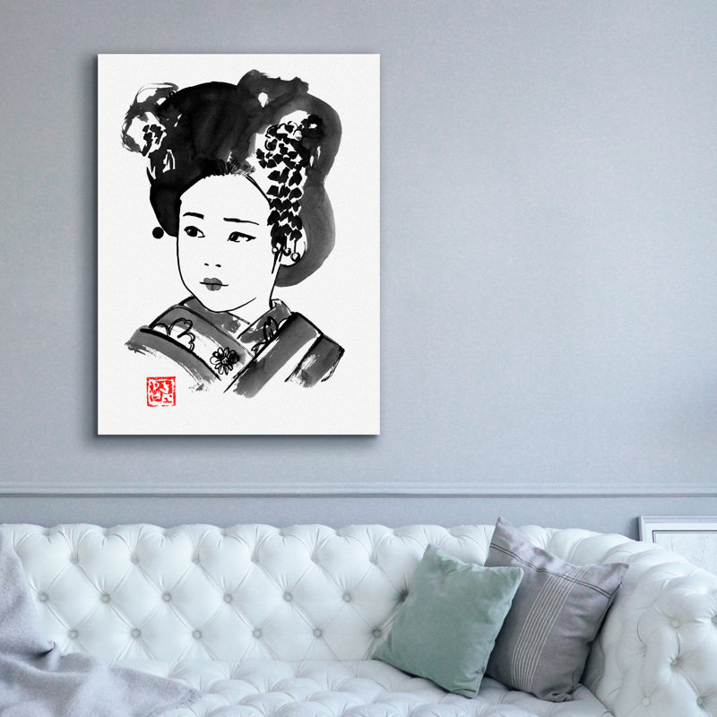 'Petite Japonaise' by Pechane, Canvas Wall Art, 54" H x 40" W x 1.5" D