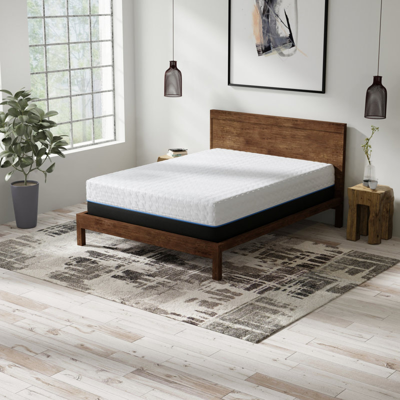 Grand matelas en cuivre - poids du colis de 97 lb avec couche de mémoire en gel de marbre de 2,5 po, Grand lit
