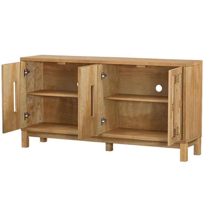 Buffet 60,7 "Mid Century, Natural Wood