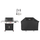 Genesis Weber 3 - Burner Free Standing 39000 BTU Gas Grill with Cabinet 3 Piece Set