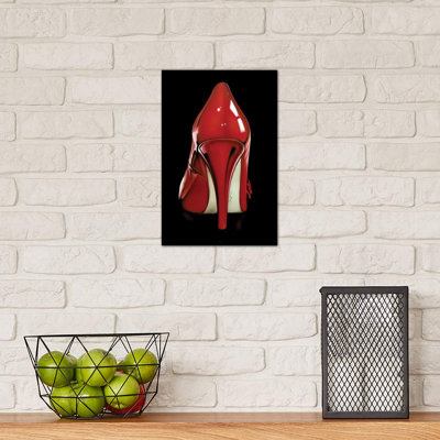 Red Heel 1 Piece Wrapped Canvas Painting