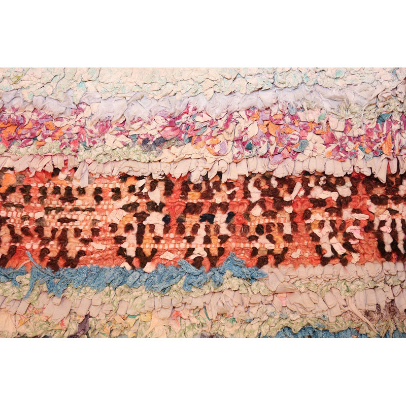Nazmiyal Collection Vintage Rag Moroccan Rug 4ft X 6ft 5in