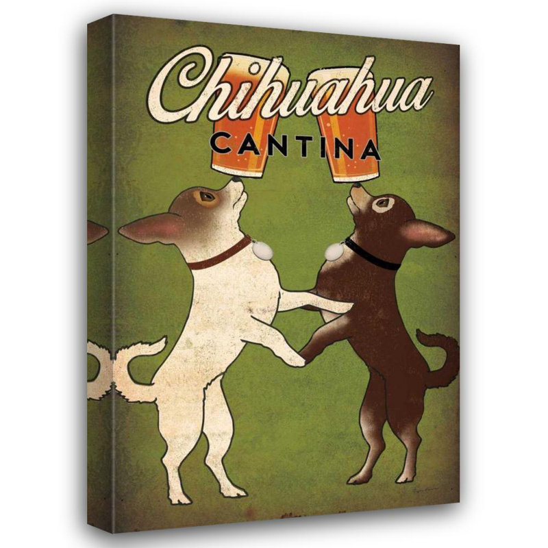 Ophelia & Co., Fowler, Ryan, reproduction d'art sur toile tendue: Chihuahua double, H 48 po x l 33 po