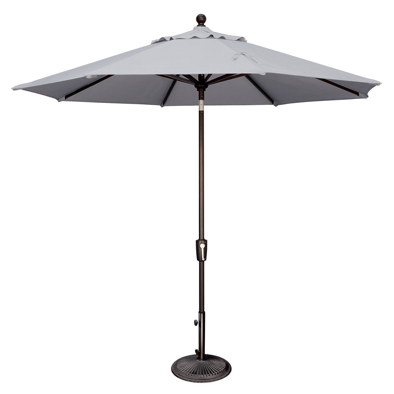Parasol Market Sunbrella® 108 po Cannelle, Noir, Sunbrella® granit