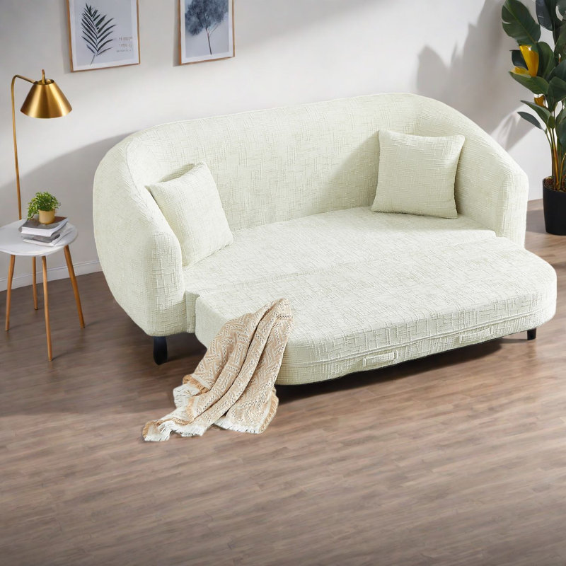 Canapés convertibles à compression, canapé-lit moderne en chenille de 87 pouces pour la maison