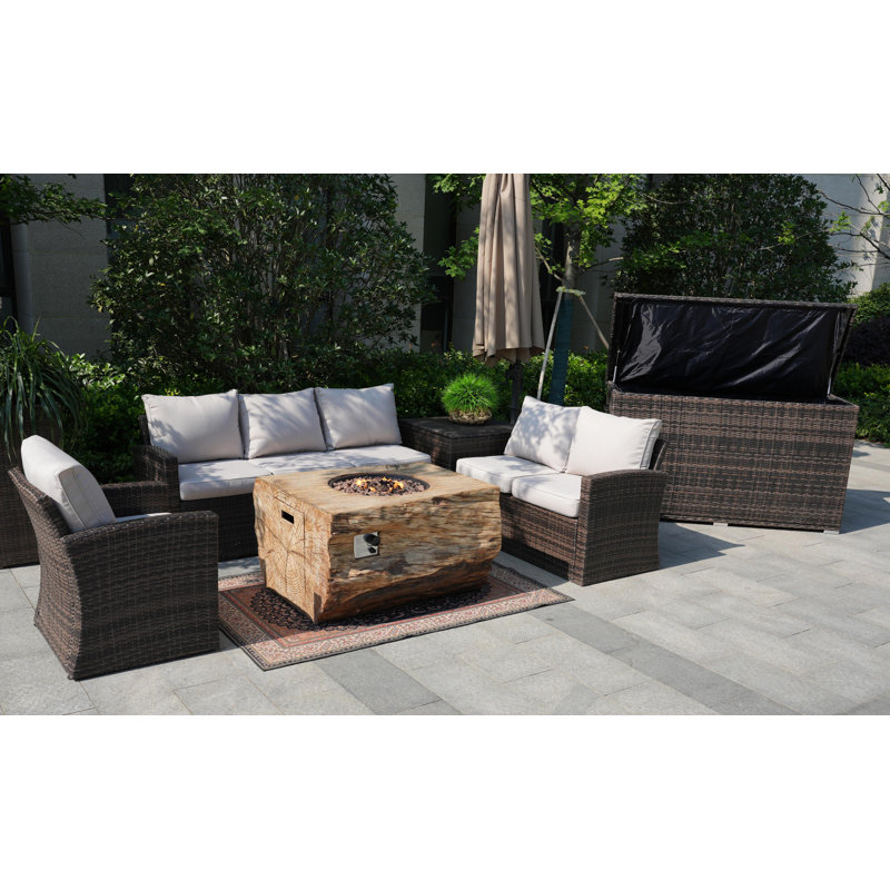 - Person Patio Conversation Set with Cushions