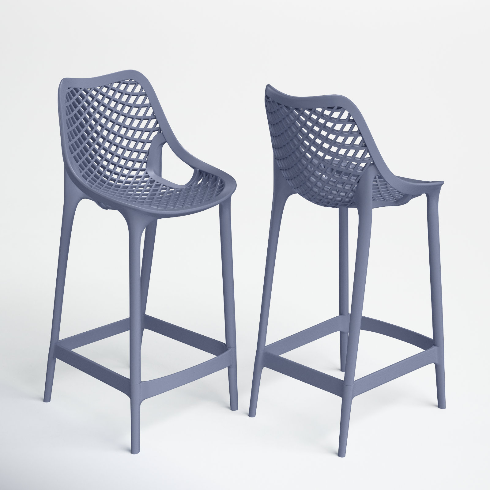 Farrah Patio Bar Stool, Dark Gray, 25.6"