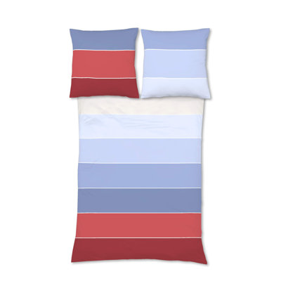 Cotton Striped Duvet Cover Set with Pillow Shams