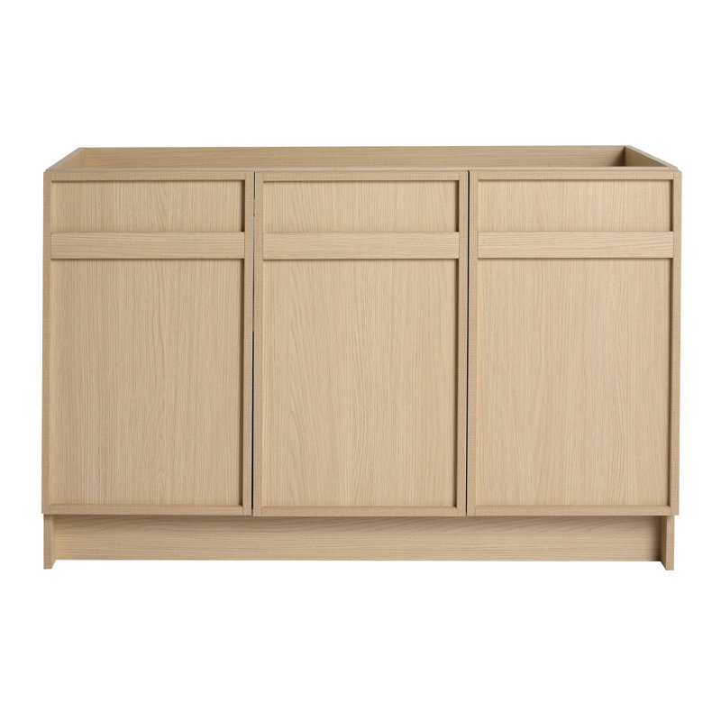 Meuble-lavabo autoportant et 3 portes d'armoire à fermeture en douceur- (KD-Emballage) -Évier non inclus