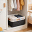 6 paniers de rangement pour placard, bacs de rangement pour tablettes, boîtes de rangement pliables et paniers avec poignées en cuir pour organiser les vêtements, draps, jeans, jouets, livres-867885953