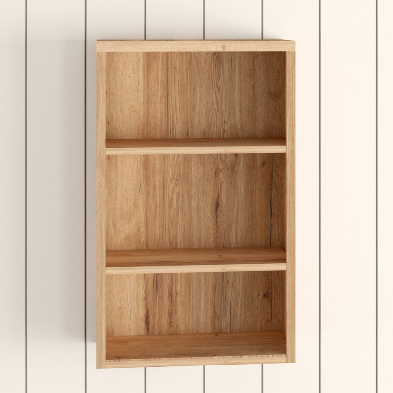 Mclean 3 Piece Wood Cube Shelf, Oak