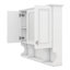 Armoire murale de salle de bain 35 po x 28 po avec miroir, armoire à pharmacie avec 3 portes et tablettes ouvertes, armoires de rangement au-dessus de la toilette-819438594