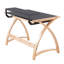 Bureau de style moderne Mid-Century Bentley en bois naturel et verre noir