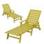 Chaise longue avec accoudoirs et roulettes Swann-131401523