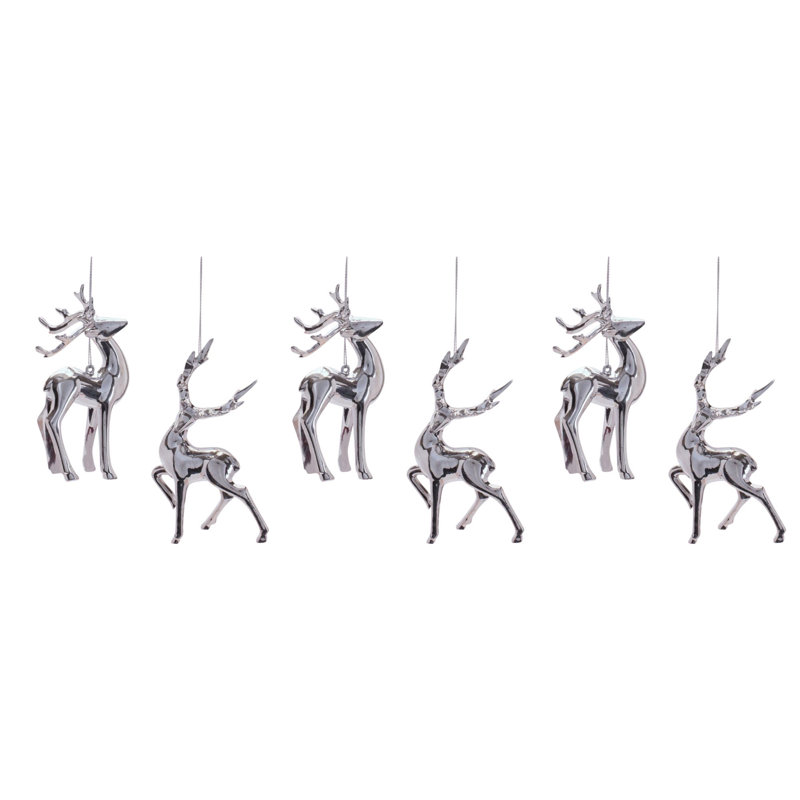 Ornements en verre cerf (ensemble de 6)