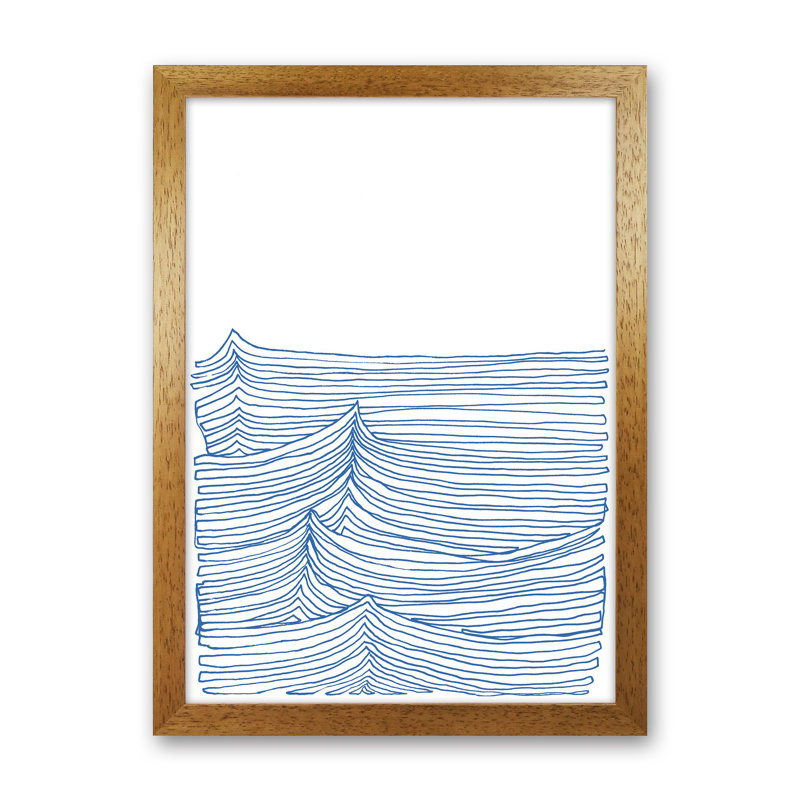 Continuous Sea Blue by Carissa Tanton - Print, Oak Framed, 63cm H x 46cm W x 3cm D