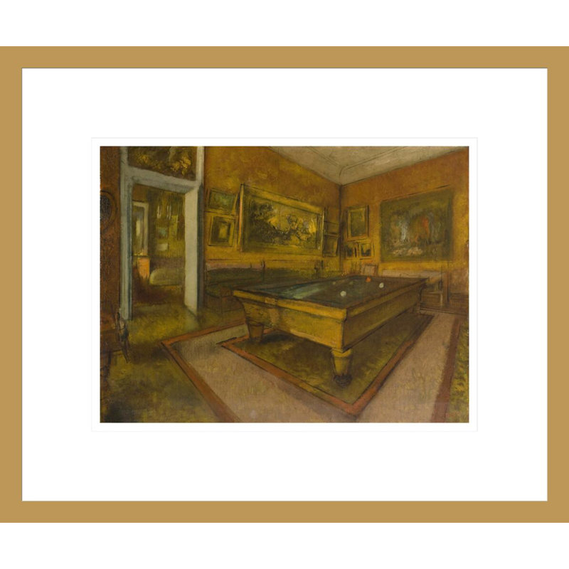Salle de billard chez Menil-Hubert par Edgar Degas, impression giclée encadrée, H 13,75 po x l 16,41 po