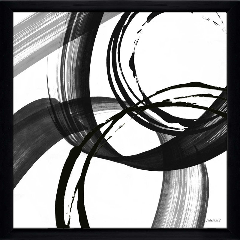 «Black and White Pop II», impression, H 31,5 po x l 31,5 po x P 1 po, Cadre noir