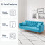 71 " Velvet Sofa Bed-1516013076
