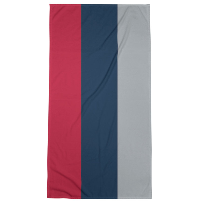 Beach Towel, Red/Blue/Silver