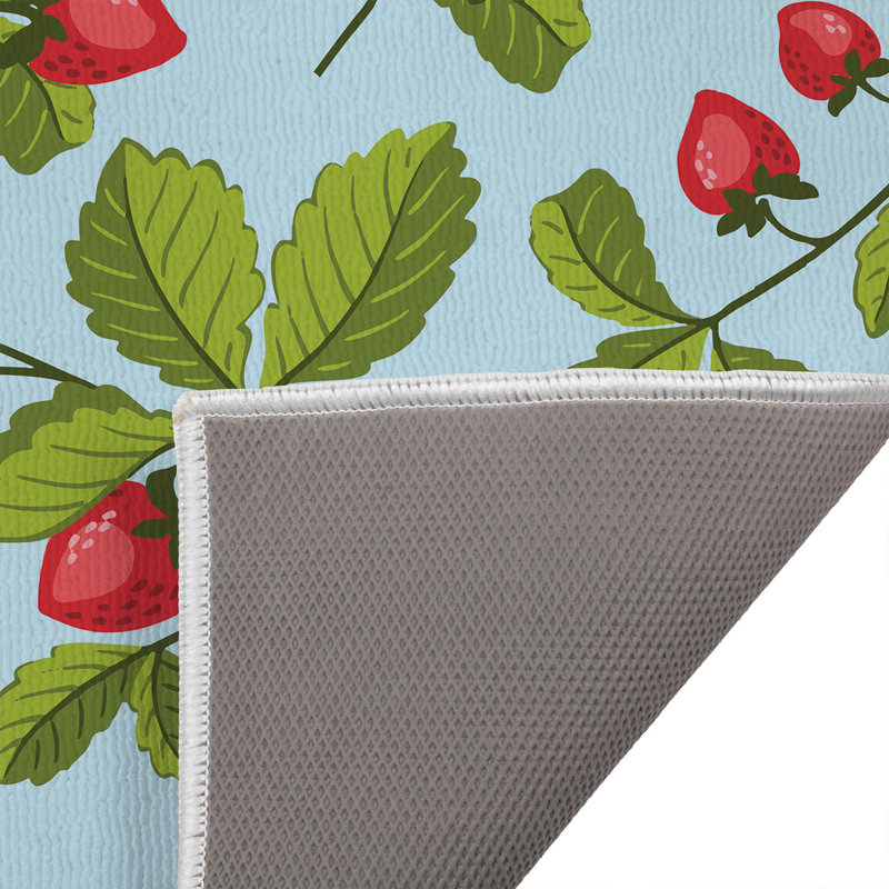 Paillasson Strawberries, Bleu, L 21 po x L 34 po