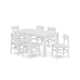 AllModern Chair 7-Piece Parsons Dining Table Set