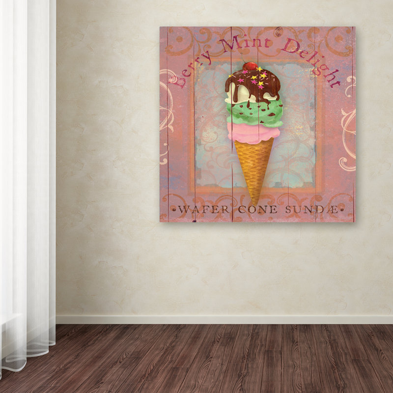« salon ice crème ii », reproduction d’impression sur toile tendue, H 14 po x l 14 po