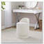 Tabouret de coiffeuse rembourré avec pivot - tissu crème - couvercle de rangement amovible-431490789