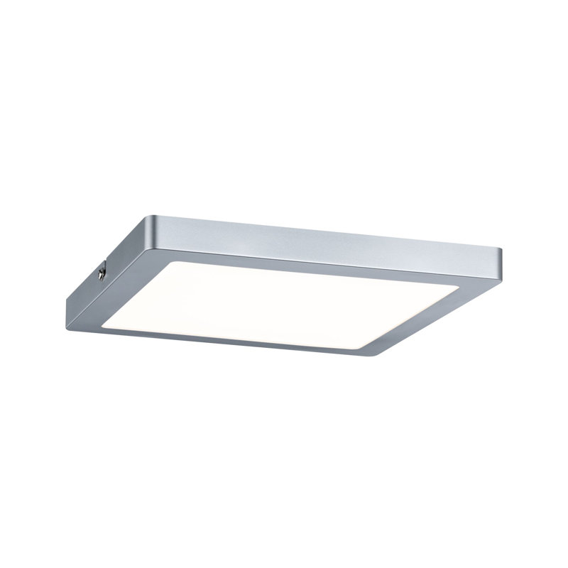 LED Flush Mount, Matt chrome, 2cm H x 22cm W x 22cm D