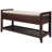 Alexandria Wood Storage Bench, Shoe Rack with Cushioned Seat and Drawers, Multipurpose Entryway Storage Bench-1395311647