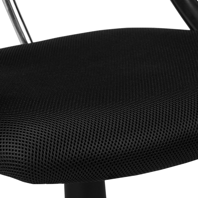 Chaise de bureau Mercile, pivotante, ergonomique, accoudoirs, bureau d'ordinateur, bureau, juvénile, métal, Noir