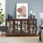 LED light TV Stand with Glass Doors and Adjustable Shelves-1490267602