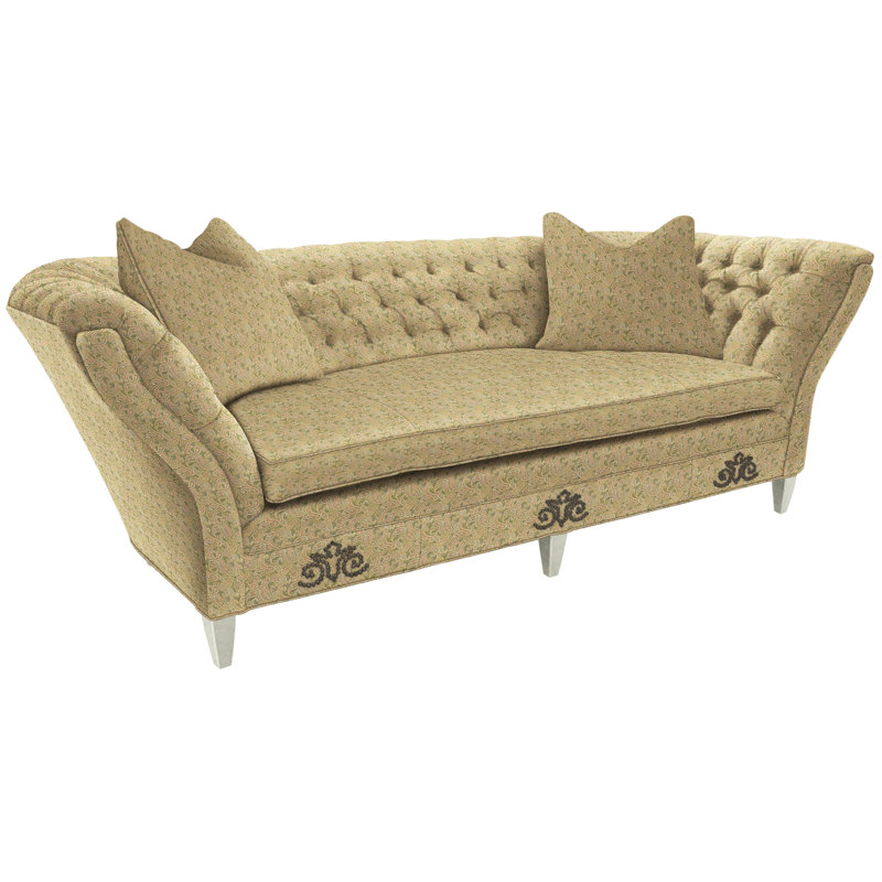 Sofa, Baroque French White, 109-08, Fabric/Ainsley