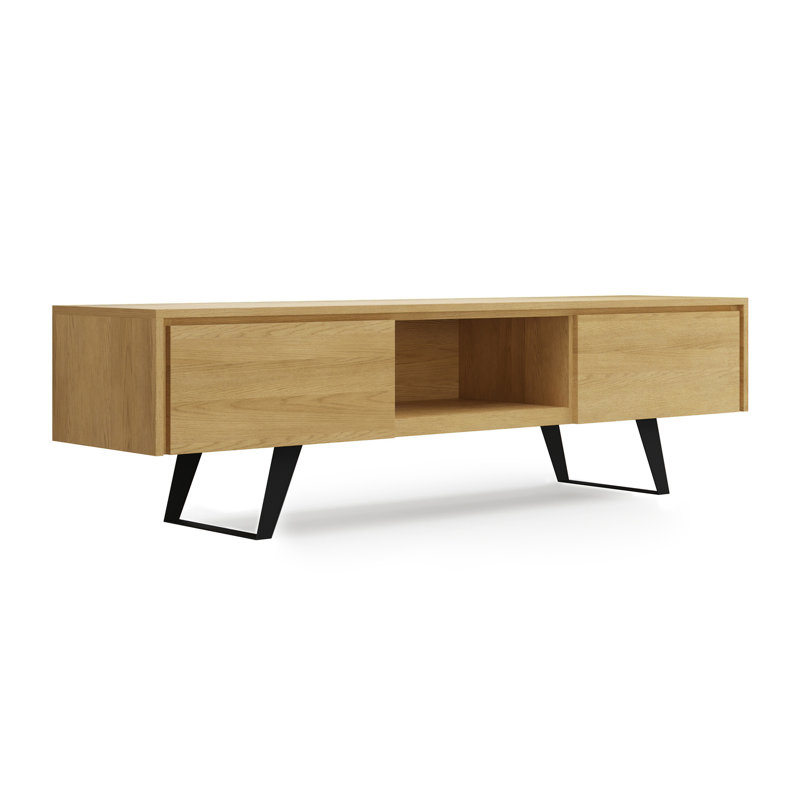 Lowry - 72" TV Media Stand - Oak, Light Brown