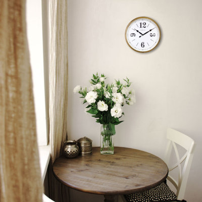 Classic 15.4-Inch Metal Wall Clock
