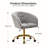 Modern Upholstered Swivel Home Office &Vanity Arm Chair with Golden Base-1498038174