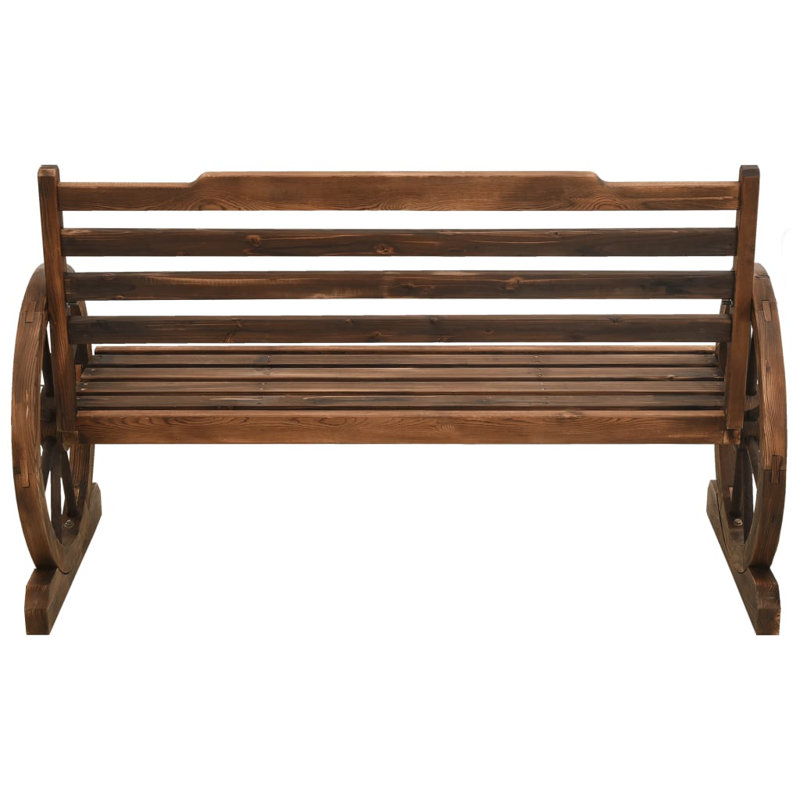 Banc de jardin brun massif