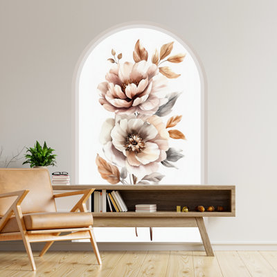 Peonies Flowers Non-Wall Damaging Wall Decal