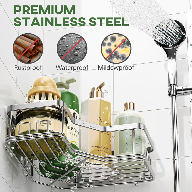 Accessoires de support de rangement pour le comptoir de salle de bain, Argent argent