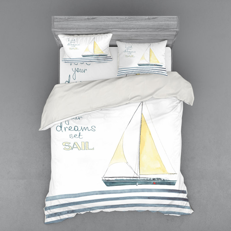 Coastal Duvet Cover, Queen Duvet Cover + 3 Additional Pieces