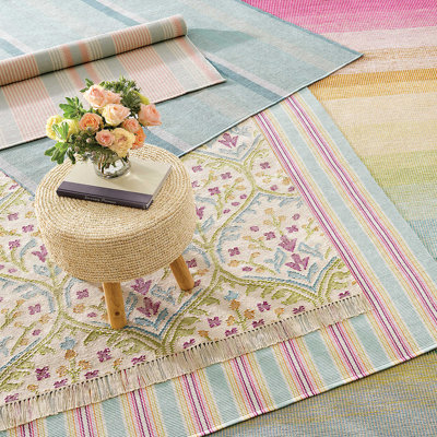 Shore Stripe Handwoven Cotton Rug