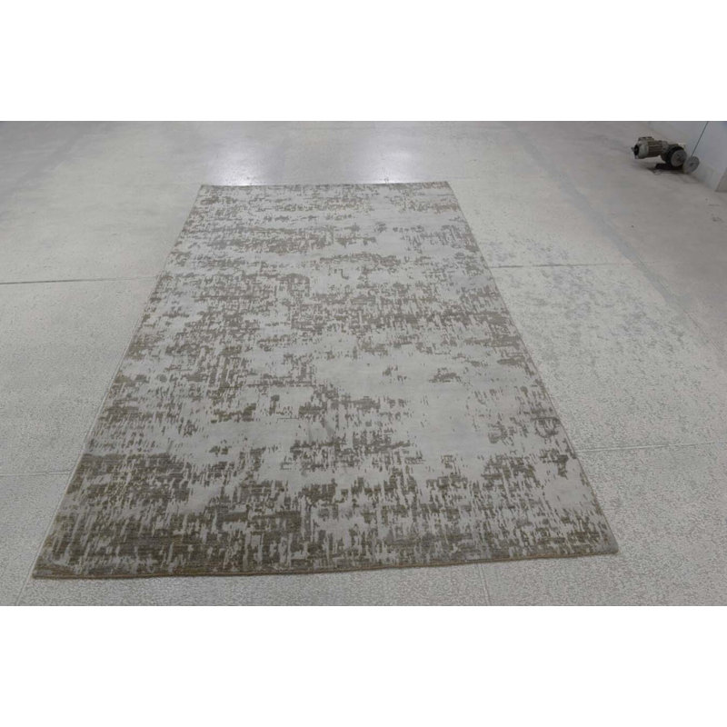 Contemporary One-of-a-Kind Rectangle 5 X 8 Hand Knotted Area Rug