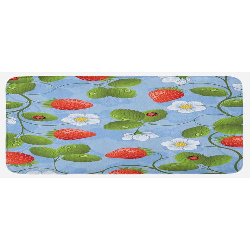 Tapis de cuisine coccinelles